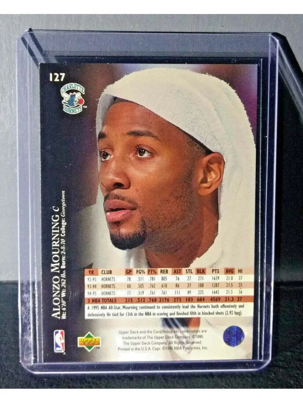 1995-96 Upper Deck Alonzo Mourning #127 Basketball Card